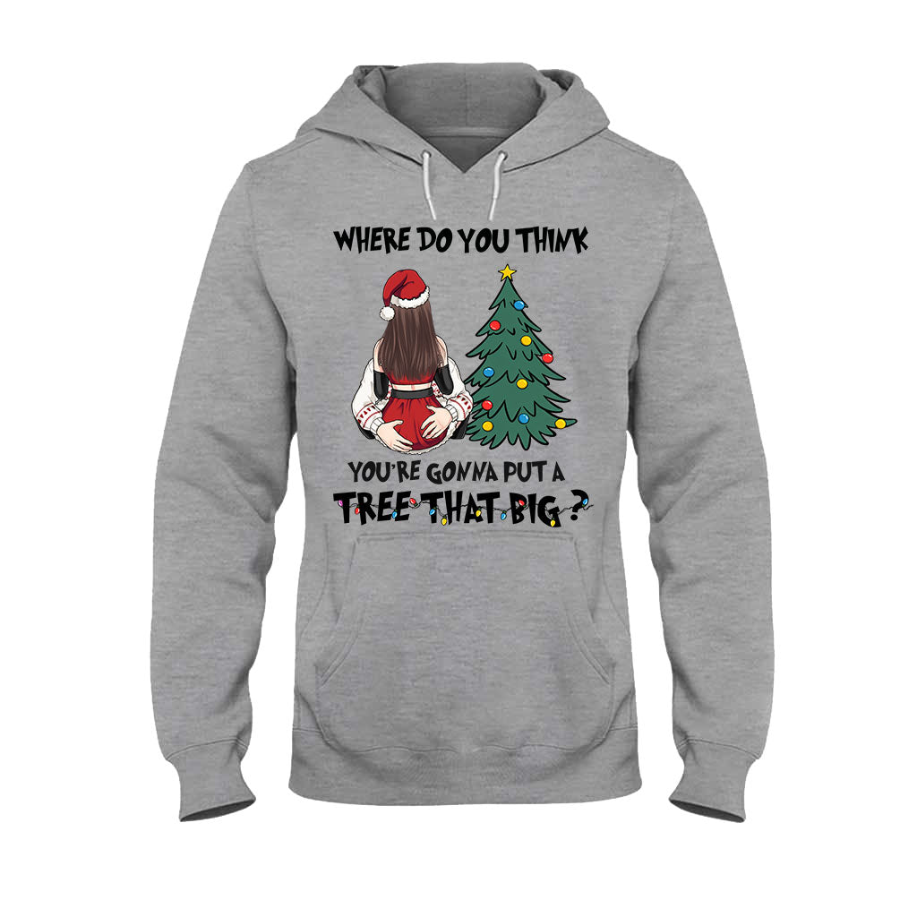 Bück dich, ich zeig dir, wo du den großen Baum hinstellen kannst – personalisiertes Partner-T-Shirt und Hoodie