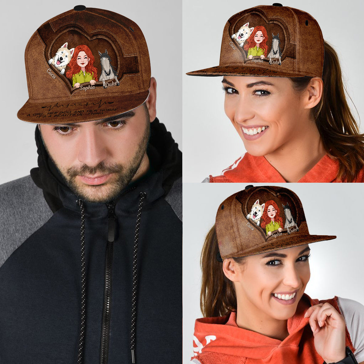 Was für ein schönes Ding – personalisierte Pferde-Snapback-Kappe