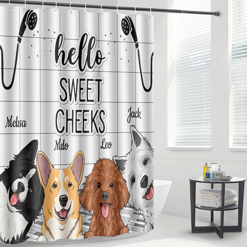 Ich habe das gesehen – personalisierter Duschvorhang für Hunde