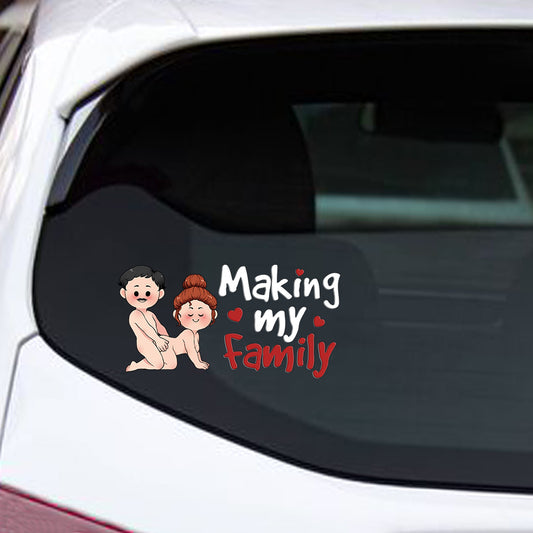 Making My Family - Personalized Couple Decal Full