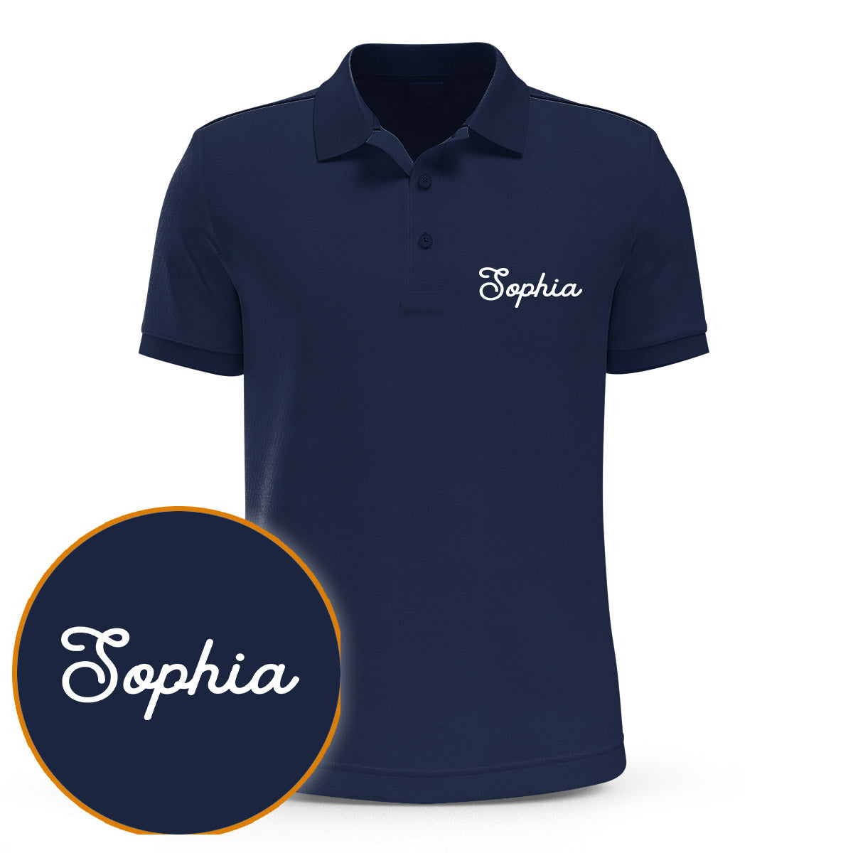 Personalisiertes Poloshirt mit Geschwisterstickerei – Individueller Name