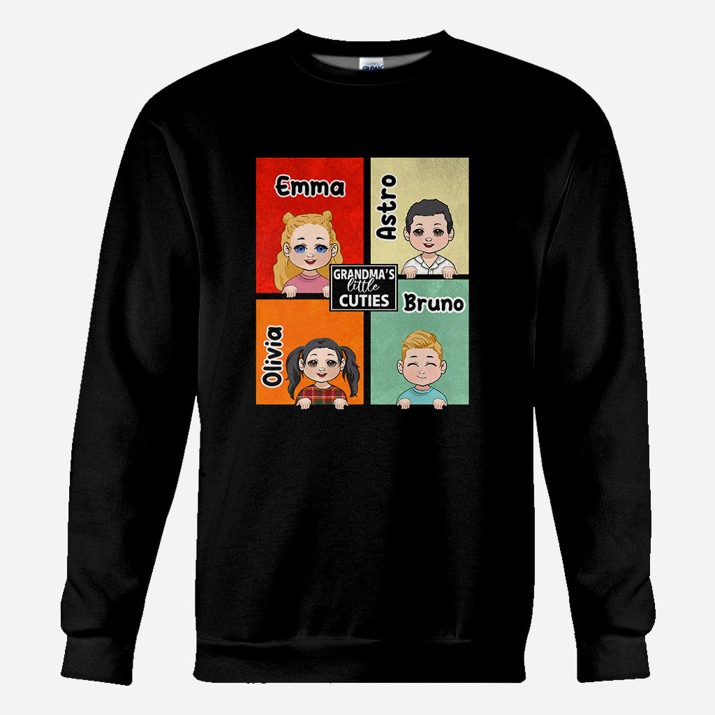 Omas kleine Lieblinge – Geschenk für Oma, Tante – Personalisiertes T-Shirt