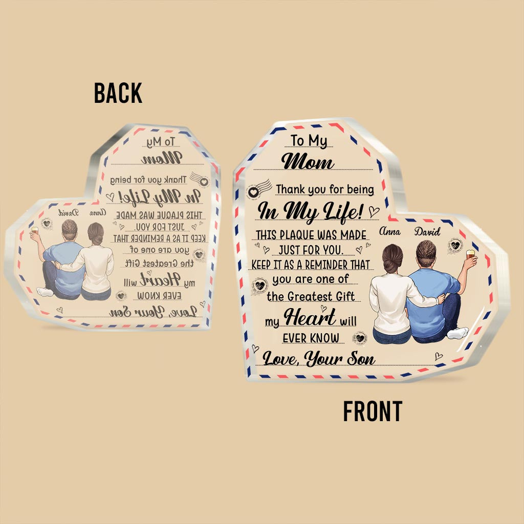 An meine Großmutter – Geschenk für Mama, Oma, Tante – Personalisierte Acrylplakette in individueller Form