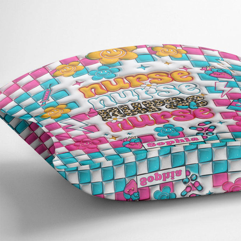 Krankenschwesterleben – Geschenkidee für Krankenschwestern, Mütter, Ehefrauen, Freundinnen – Personalisiertes Dekokissen