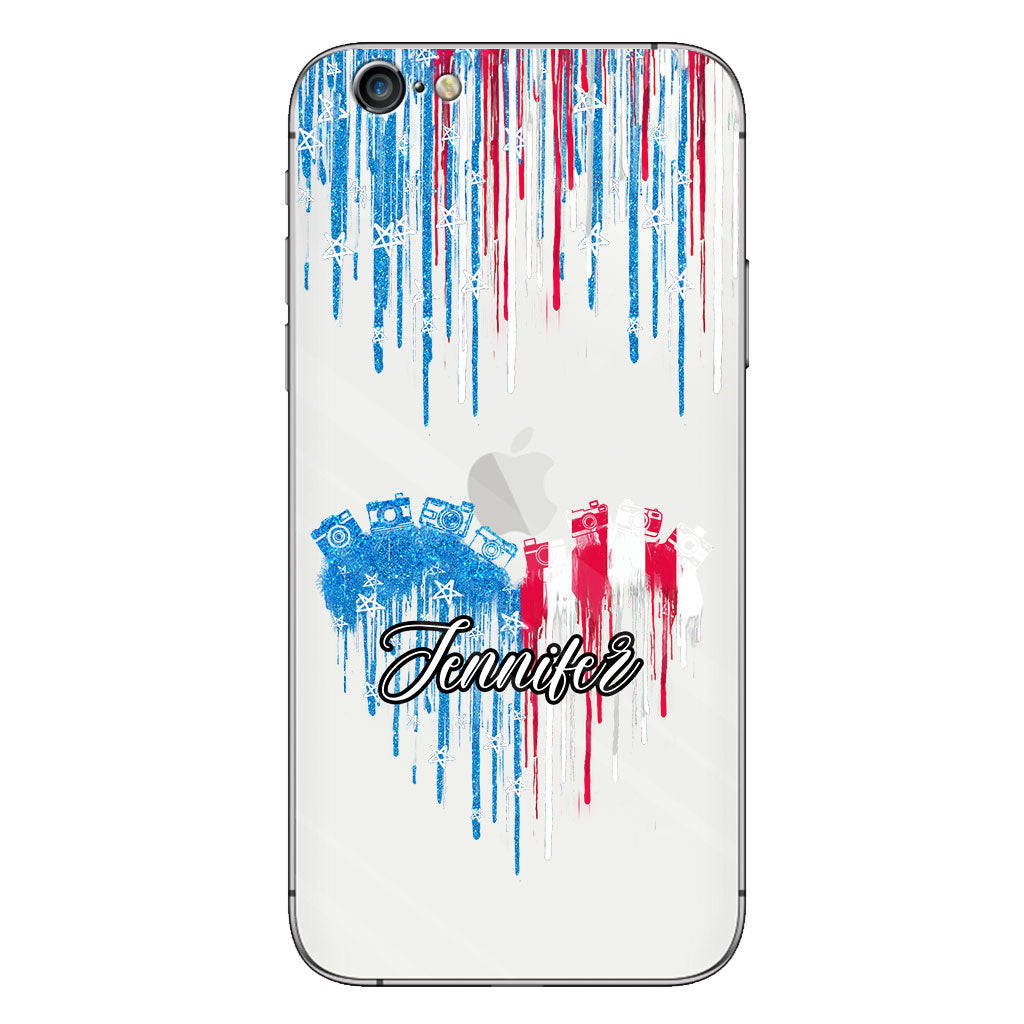 Liebe zur Fotografie – Personalisierte transparente Handyhülle für Fotografie