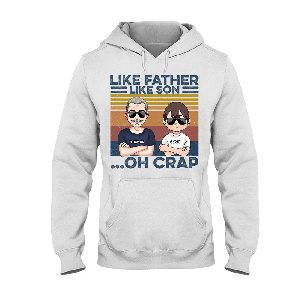 Wie der Vater, so der Sohn – Geschenk für Papa – Personalisiertes T-Shirt und Hoodie