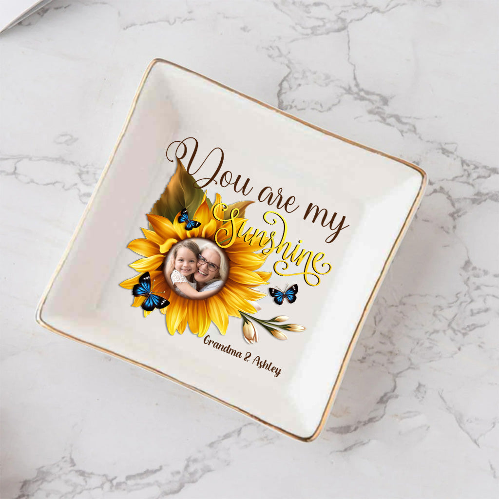 You Are My Sunshine - Gift for mom, grandma, sister, friend, wife, daughter, son, husband, brother, aunt, dad, granddaughter, grandson - Personalized Jewelry Dish