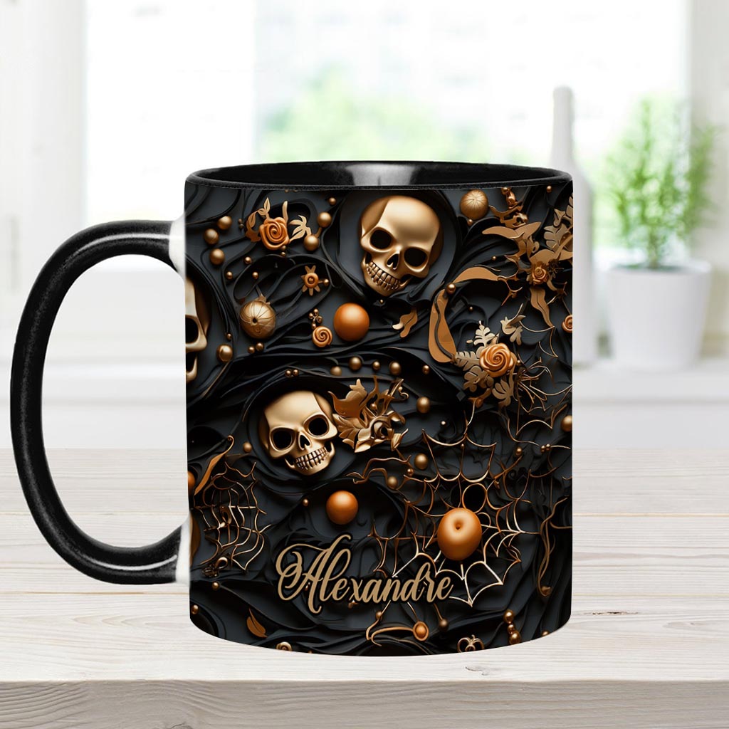 Gold Skull - Personalized Skull Accent Mug