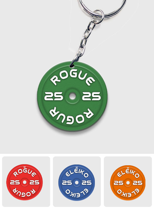 Gewichtsscheiben – Personalisierter Fitness-Schlüsselanhänger