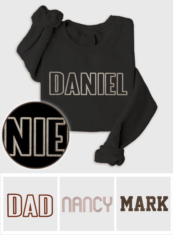 Personalisierter, bestickter Pullover für Sohn mit individuellem Namen