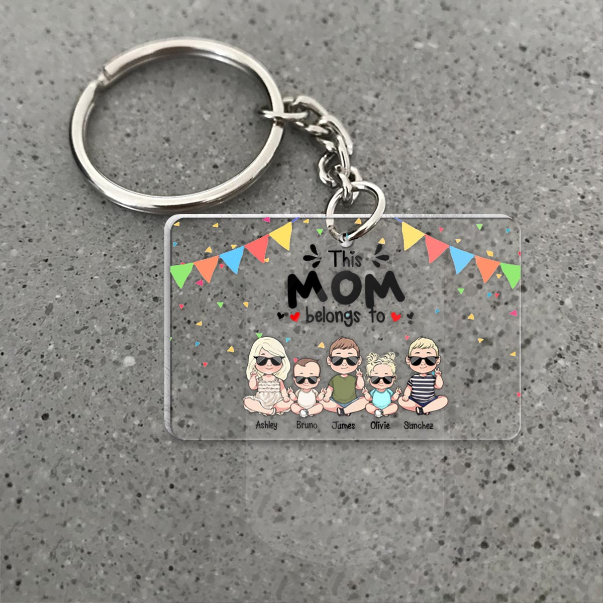 Meine Lieblingsmenschen – Geschenk für Opa, Oma, Bruder, Schwester, Mama, Papa, Onkel, Tante – Personalisierter Schlüsselanhänger