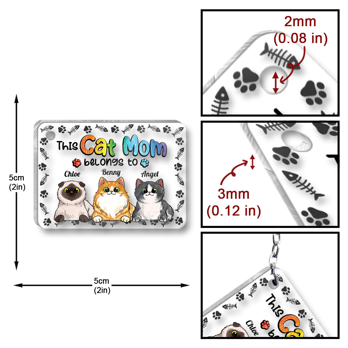 Dogs Cats Lovers - Personalized Dog Keychain