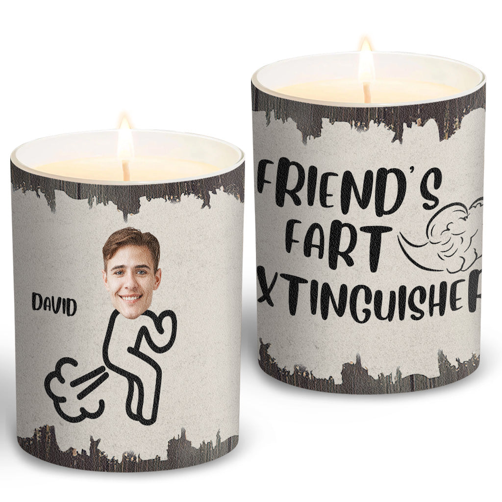 Furzlöscher – Geschenk für Papa, Oma, Opa, Mama, Onkel, Tante, Sohn, Tochter, Bruder, Schwester, Enkelin, Enkel, Ehemann, Ehefrau, Freund, Freundin, Freund – Personalisierte Kerze mit Holzdeckel