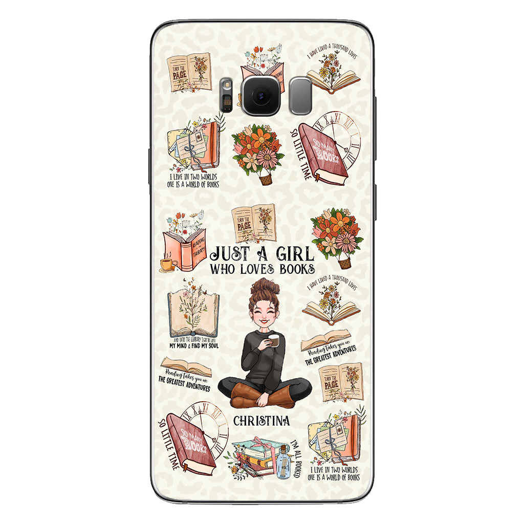 Einfach ein Mädchen, das Bücher liebt – personalisierte Handyhülle in Buchform
