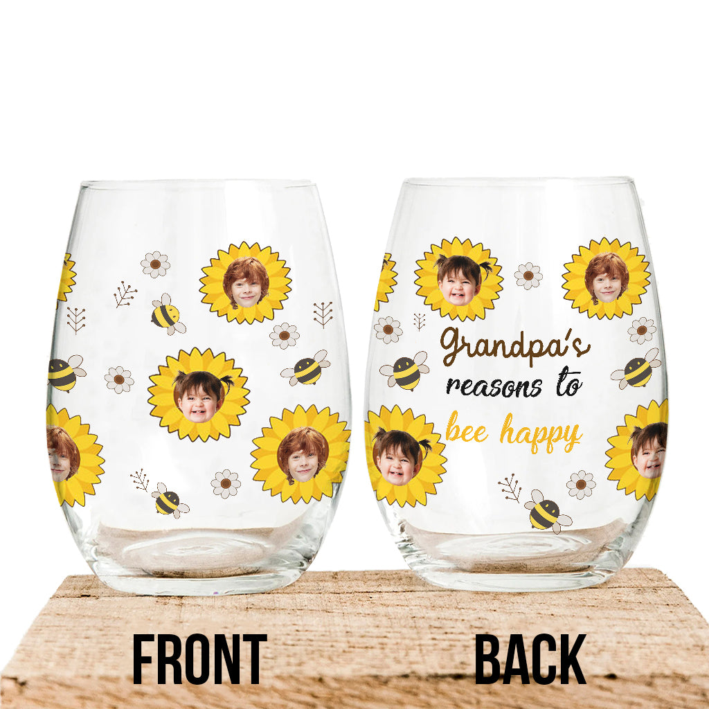 Nanas Gründe – Geschenk für Oma, Mama, Opa, Papa – Personalisiertes Weinglas