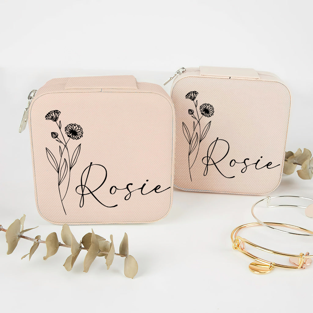 Geburtsblume – Personalisierte Schmuckschatulle für die Tochter