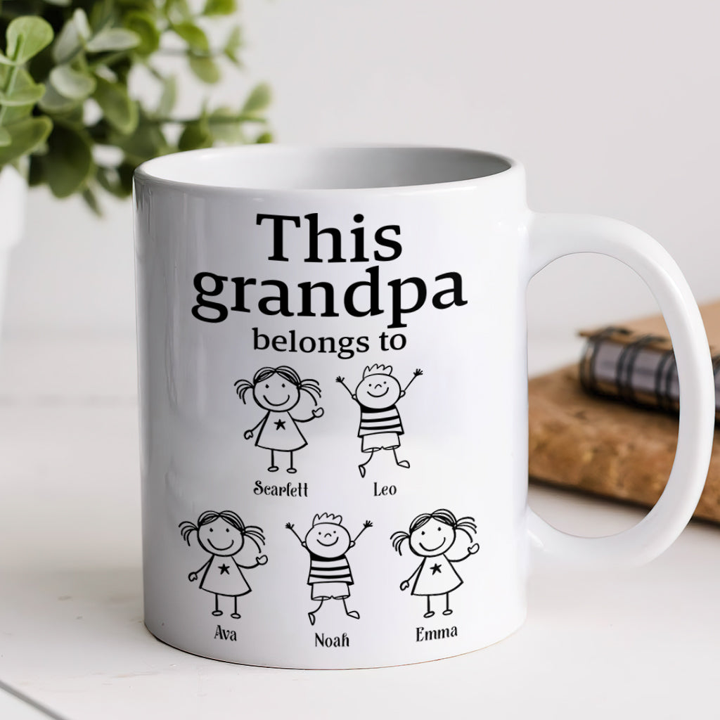 Dieser Opa gehört zu - Personalisierte Opa-Tasse