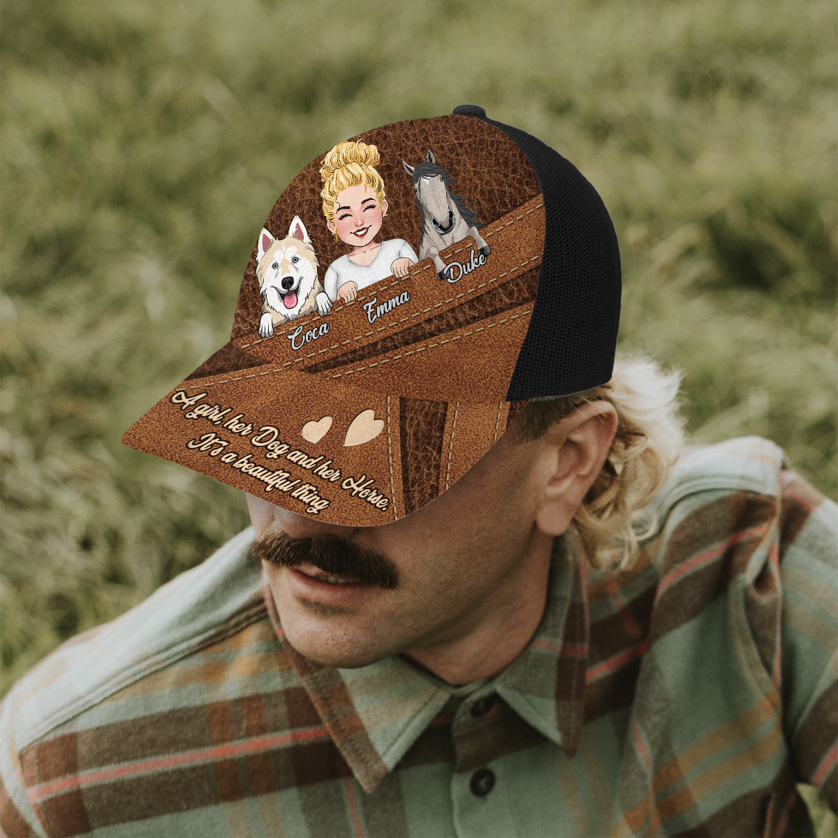 Was für ein schönes Ding – personalisierte Truckerkappe mit Pferdemotiv
