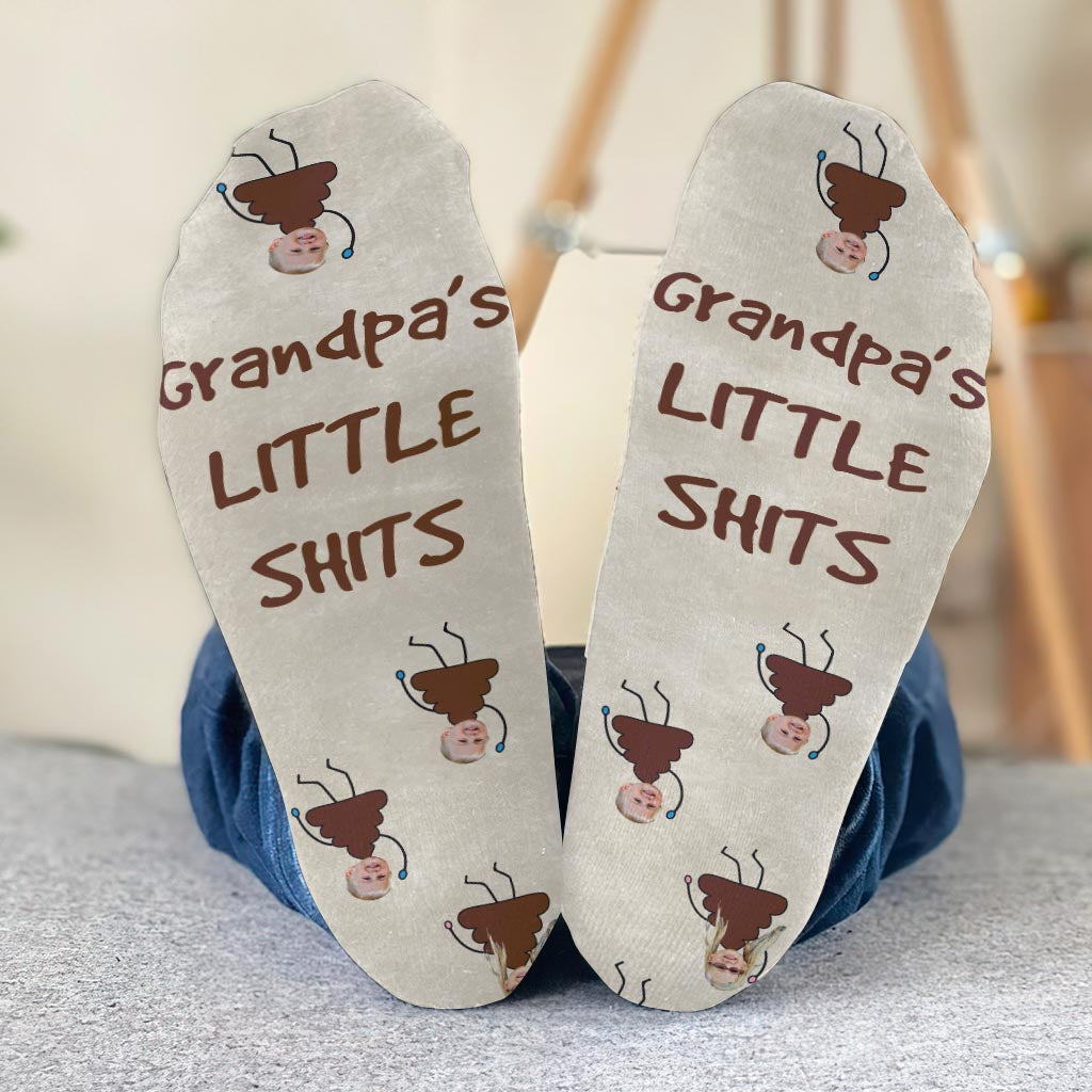Papas kleine Lieblinge – Geschenk für Papa, Opa, Mama, Onkel, Tante, Oma – Personalisierte Socken