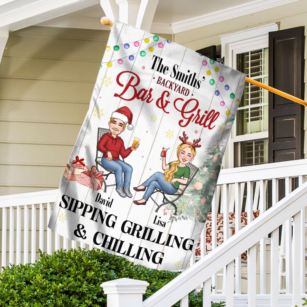 Bar & Grill - Personalisierte Gartenhausflagge