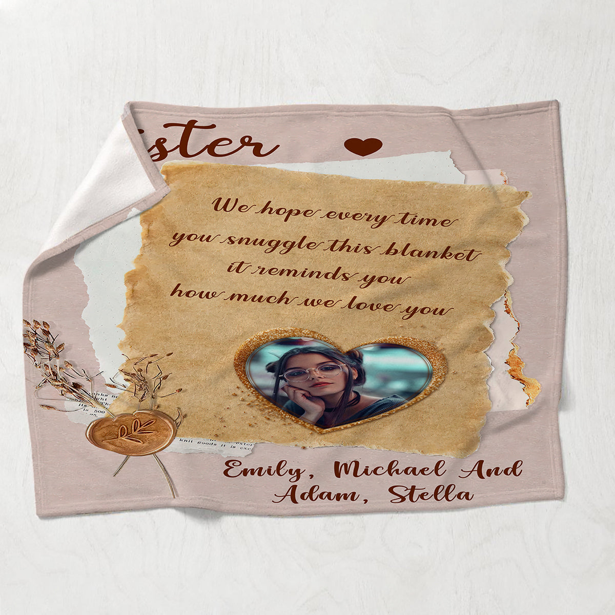 Oma Mama – Geschenk für Oma, Mama, Papa, Opa, Tante, Onkel, Schwester, Bruder, Ehemann, Ehefrau, Freundin – Personalisierte Decke