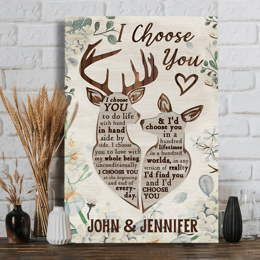 I Choose You - Personalized Hunting Canvas And Poster