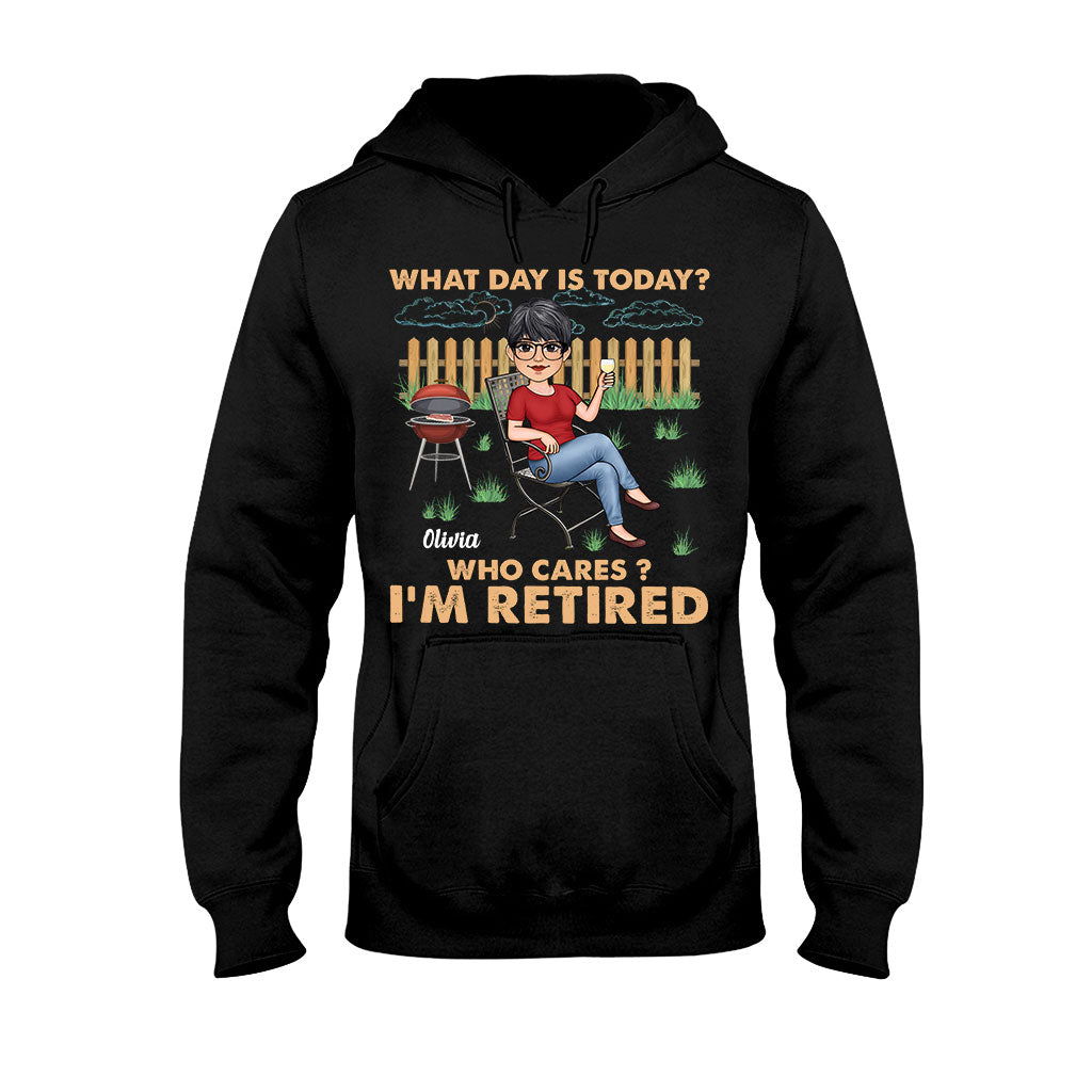 Welcher Tag ist heute? Wen interessiert's? - Personalisiertes T-Shirt und Hoodie für Rentner