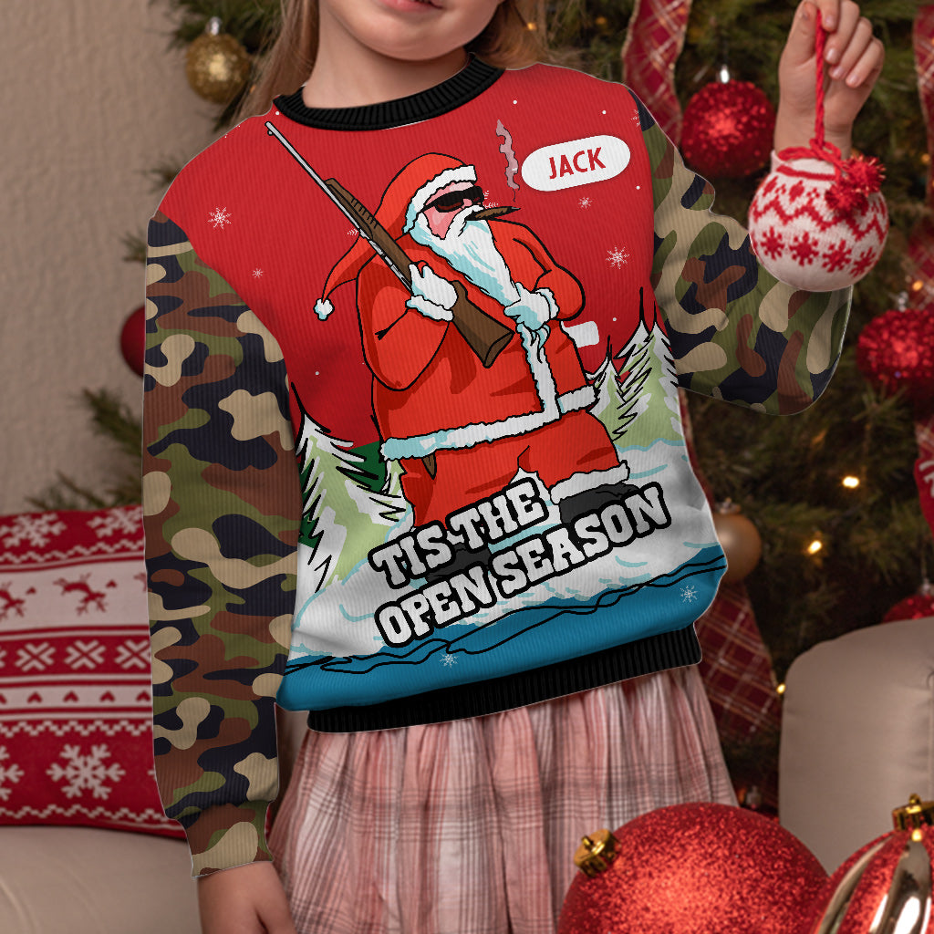 Alles, was ich mir zu Weihnachten wünsche, ist mehr Zeit zum Jagen – personalisierter Jagd-Pullover