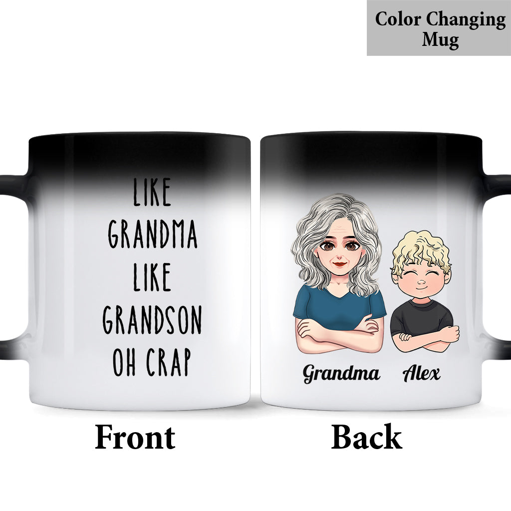 Wie die Mutter, so die Tochter – Oh je! – Familiengeschenk für Tante, Mutter, Oma – Personalisierte Tasse