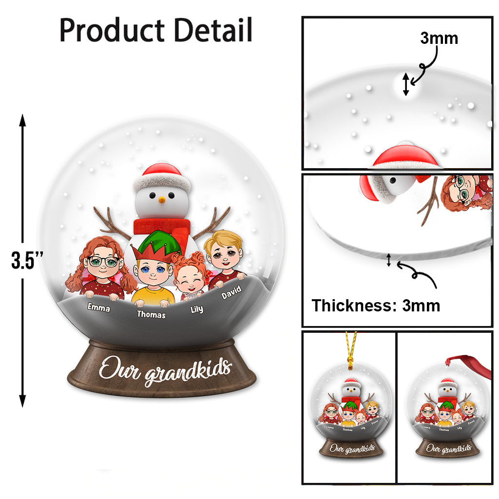 Our Grandkids - Personalized Grandma Transparent Ornament