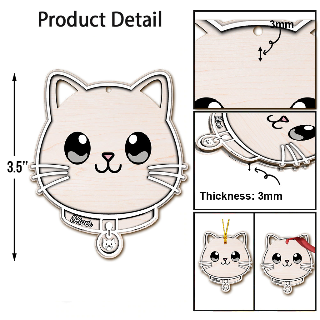 Miau-Weihnachten – Personalisierter Katzenanhänger