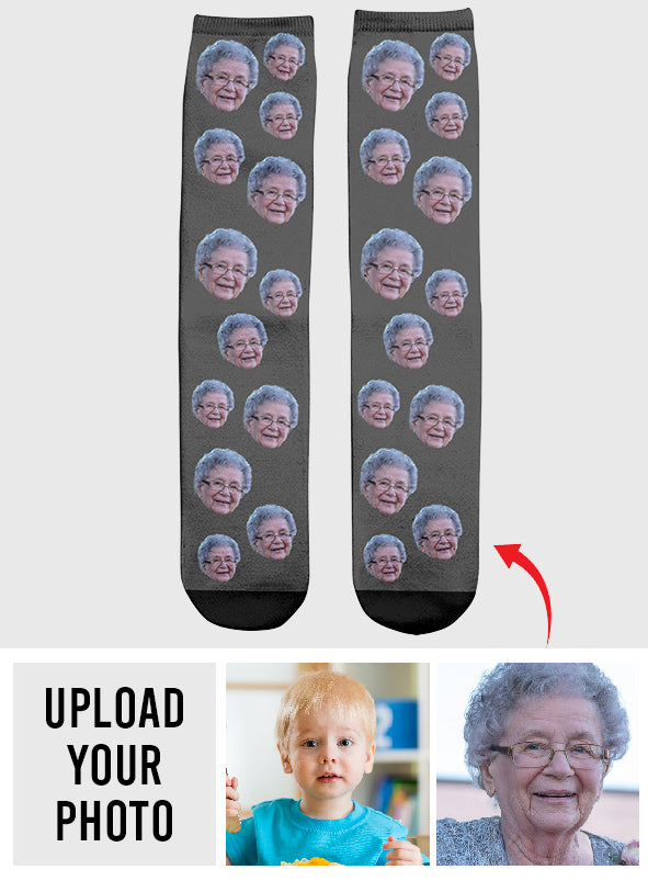 Custom Face - Personalized Grandma Socks