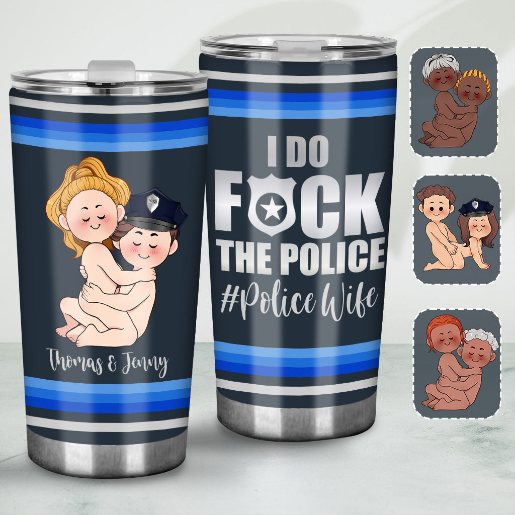 Ich liebe die Polizei – personalisierter Paar-Trinkbecher