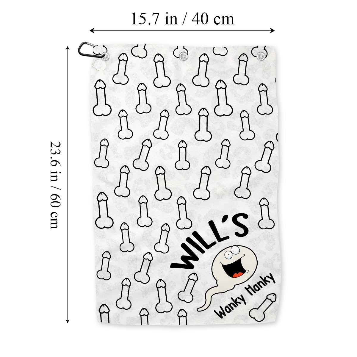 Wanky Hanky - Personalized Couple Golf Towel