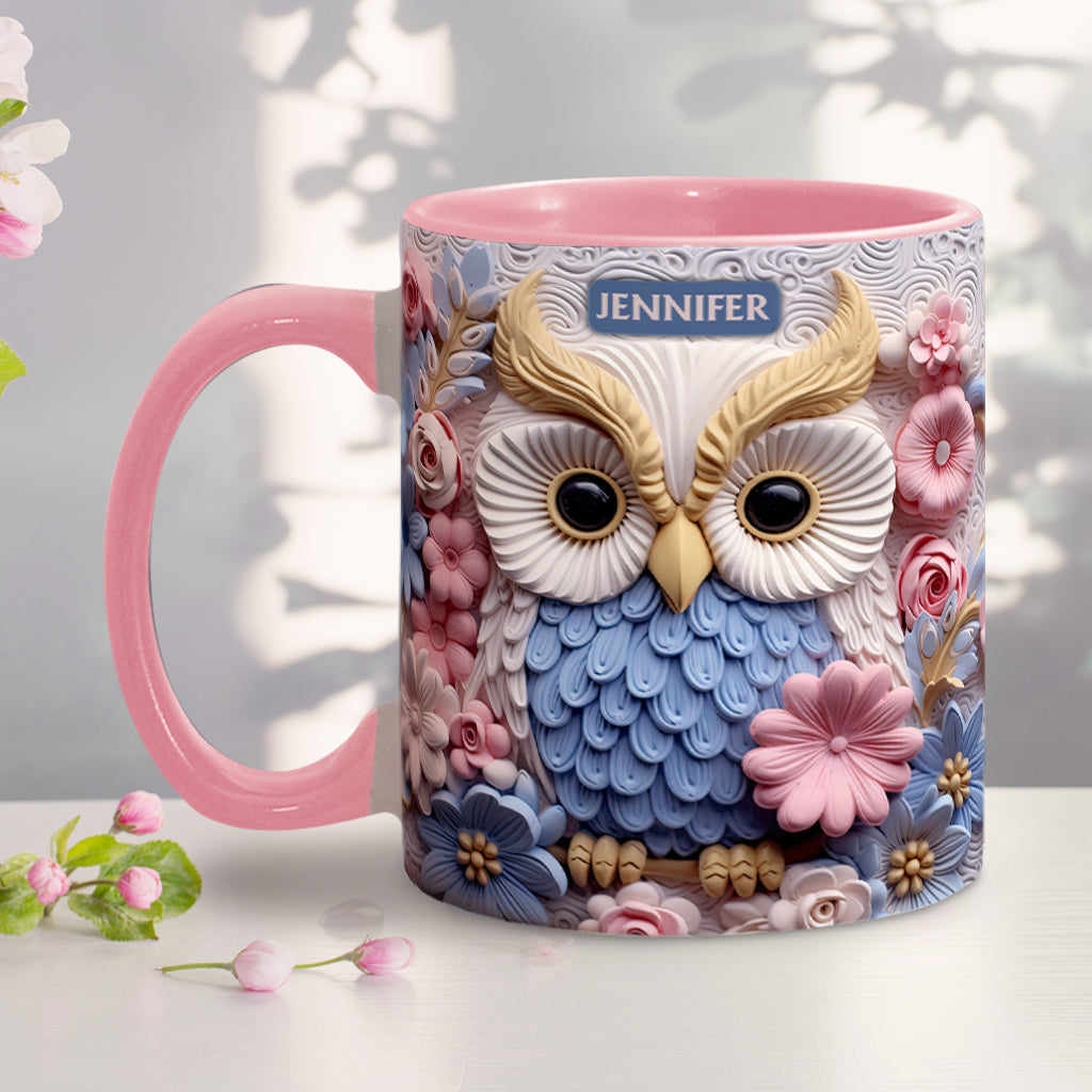 Wunderschöne Eule – Eulengeschenk für Freund/Freundin – Personalisierte Tasse