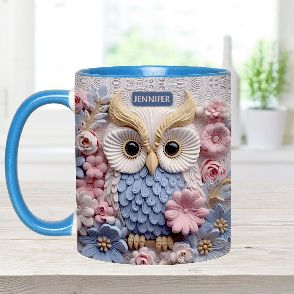 Wunderschöne Eule – Eulengeschenk für Freund/Freundin – Personalisierte Tasse
