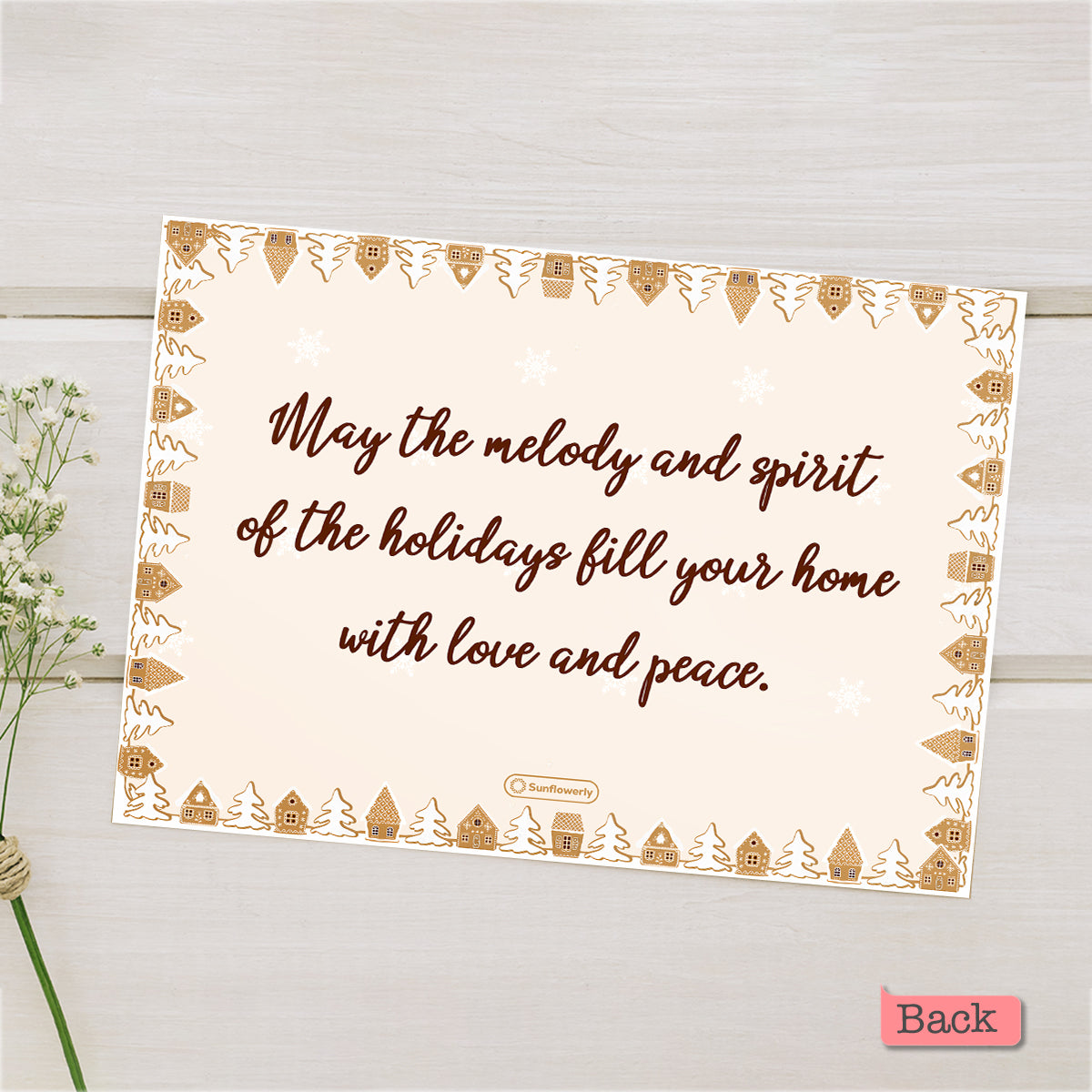 Merry Christmas Gingerbread Family - Personalized Family Greeting Card