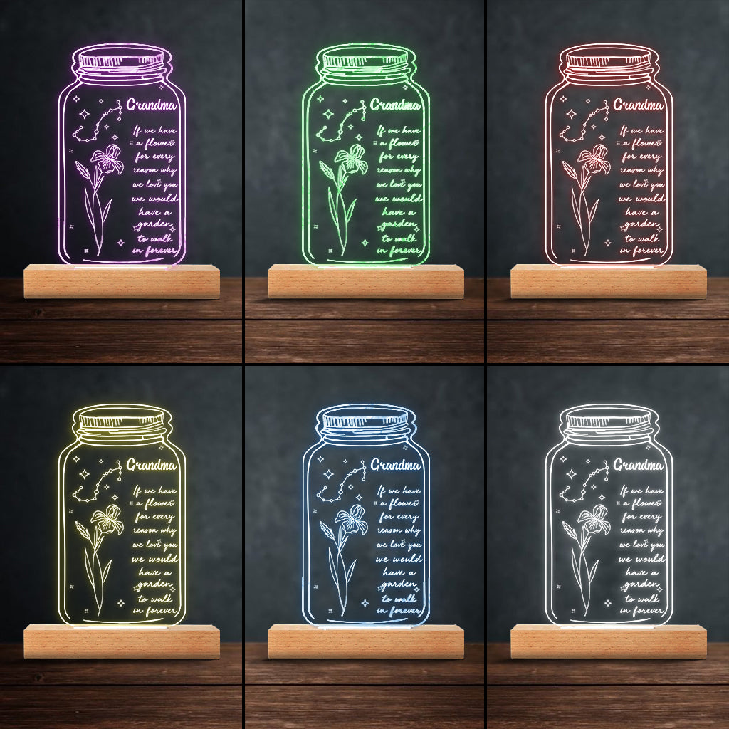 If I Had A Star Birth Flower Zodiac Sign - Gift for mom, grandma, daughter, wife, girlfriend, dad, grandpa, boyfriend, husband - Personalized Shaped Plaque Light Base