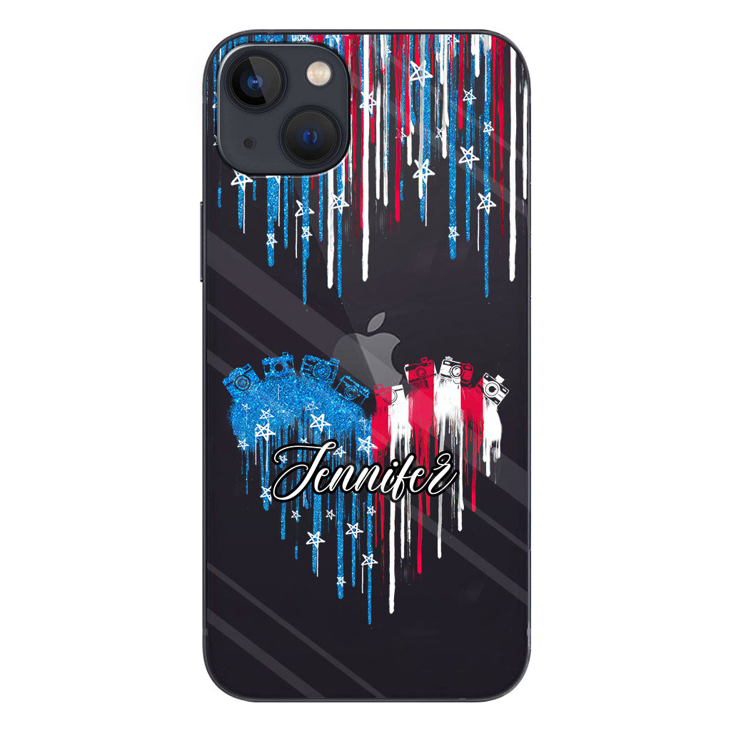 Liebe zur Fotografie – Personalisierte transparente Handyhülle für Fotografie