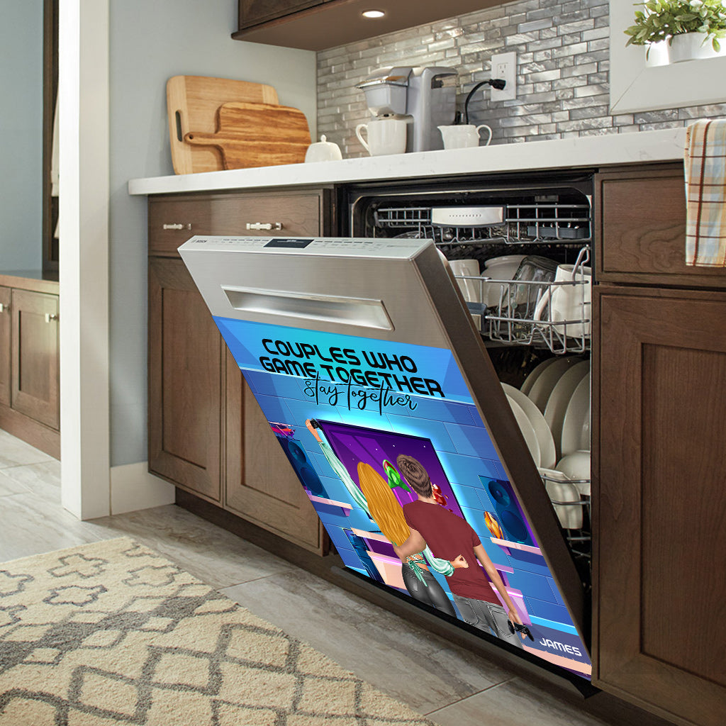 Ich werde immer dein Spieler Zwei sein – Videospielgeschenk für Freund, Ehemann, Ehefrau, Freundin – Personalisierter Geschirrspülerdeckel