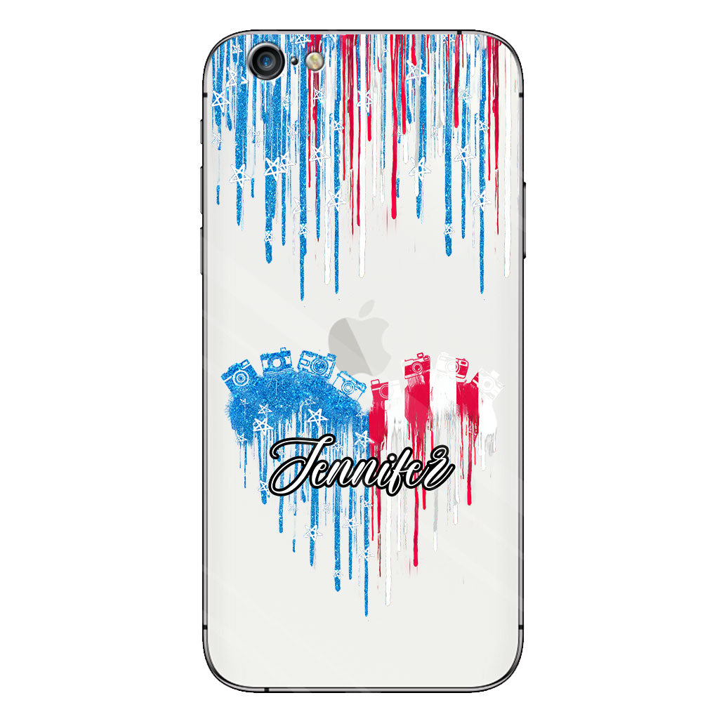 Liebe zur Fotografie – Personalisierte transparente Handyhülle für Fotografie