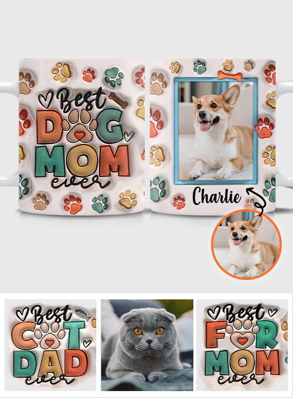 Niedliches Hunde-/Katzengesicht – personalisierte Hundetasse