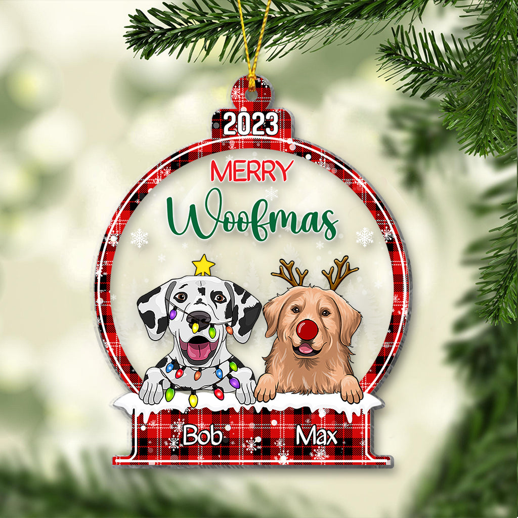 Frohe Weihnachten – Personalisierter transparenter Katzen-Weihnachtsschmuck