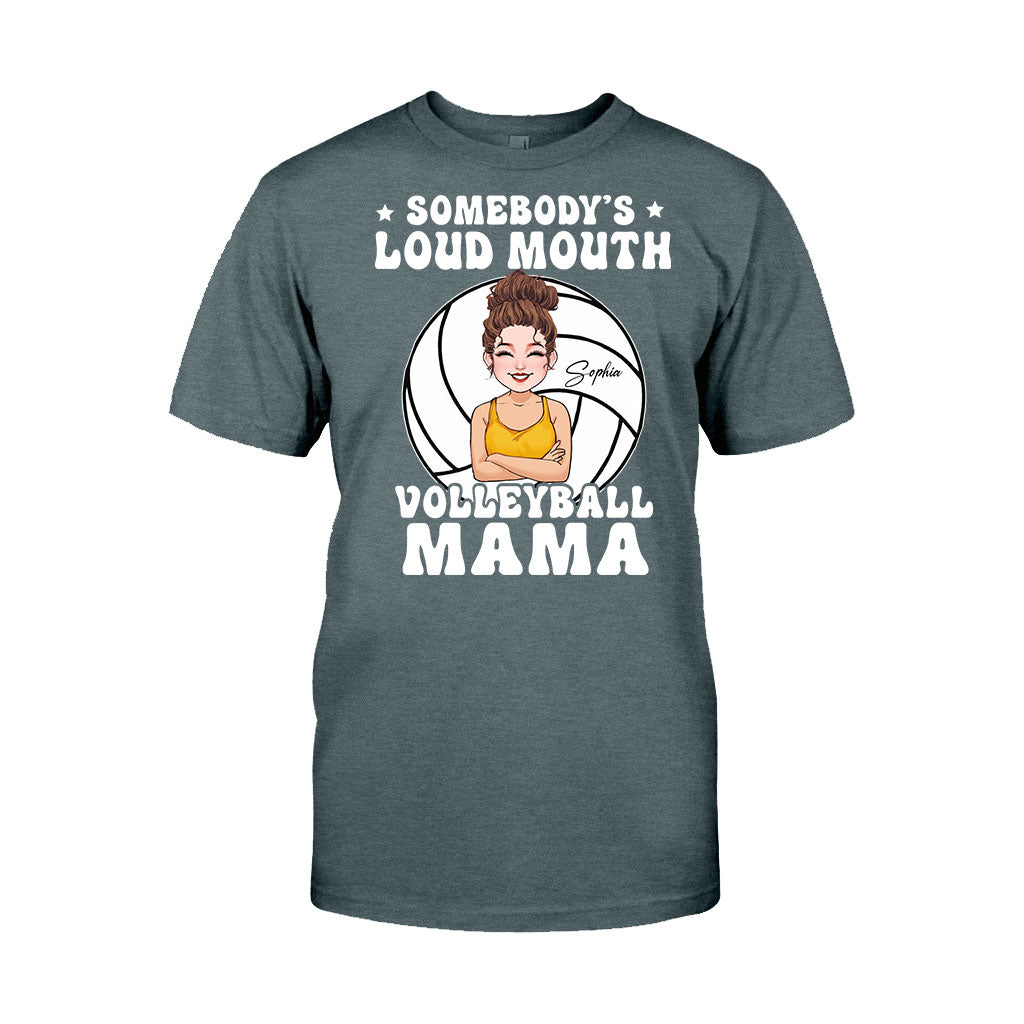Lautstarke Volleyball-Mama – Personalisiertes Volleyball-T-Shirt und Hoodie