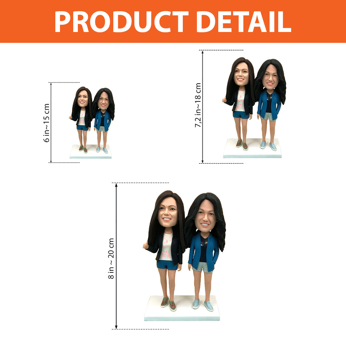 Individuelle Figur – Personalisierte Geschwister-Wackelkopffigur