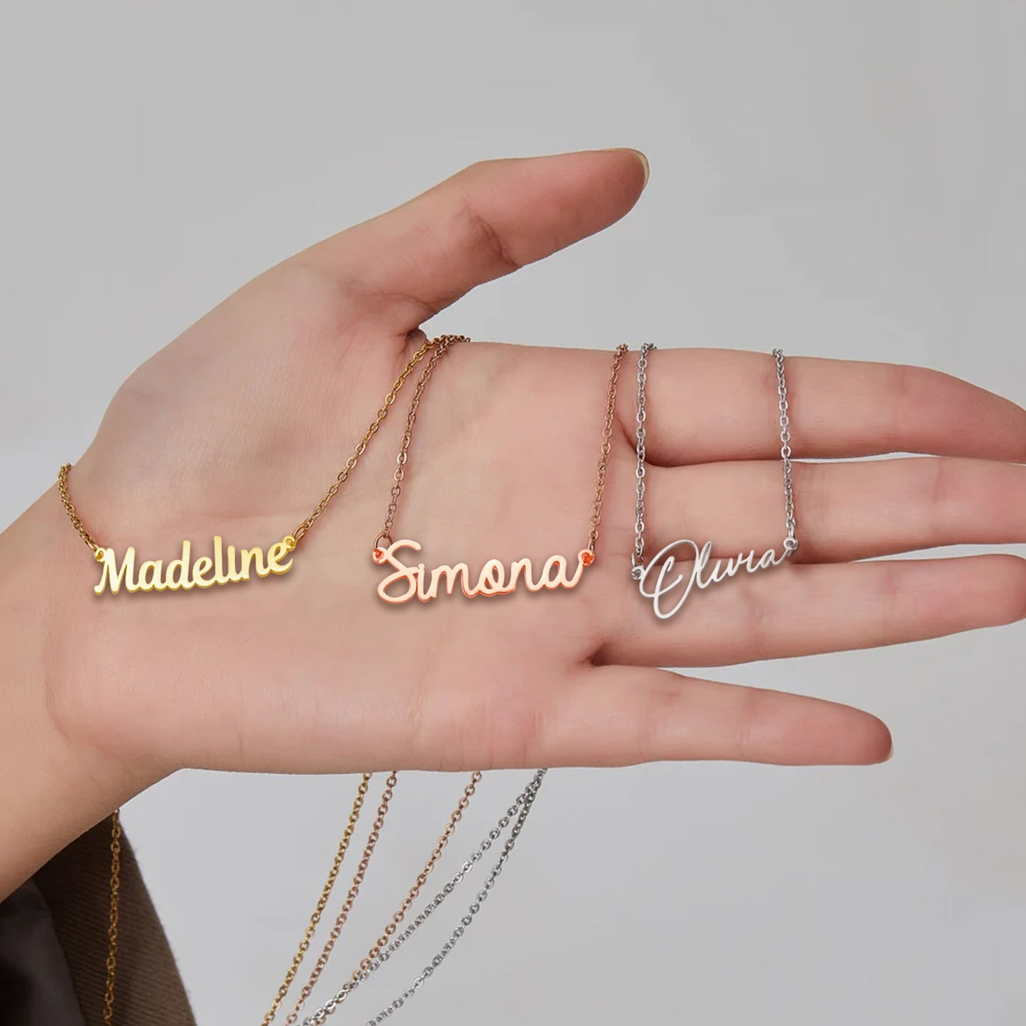 Custom Name - Personalized Family Name Necklace