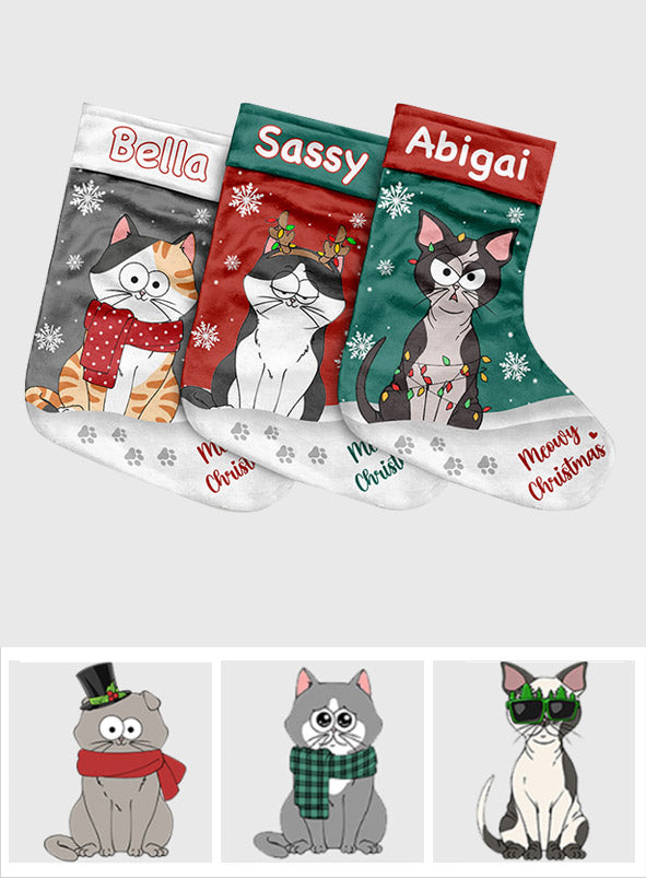 Miau-Weihnachten – personalisierte Katzen-Weihnachtsstrümpfe