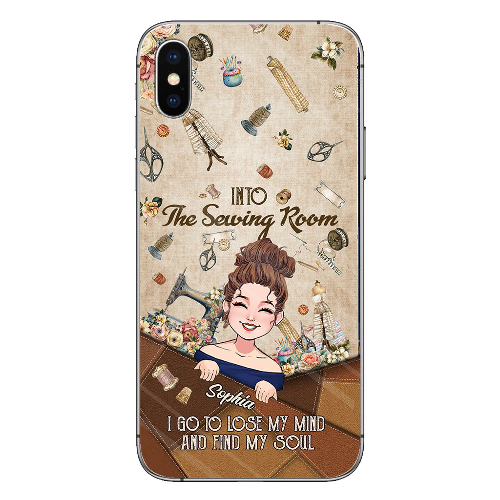 And Into The Sewing Room I Go - Personalized Sewing Phone Case