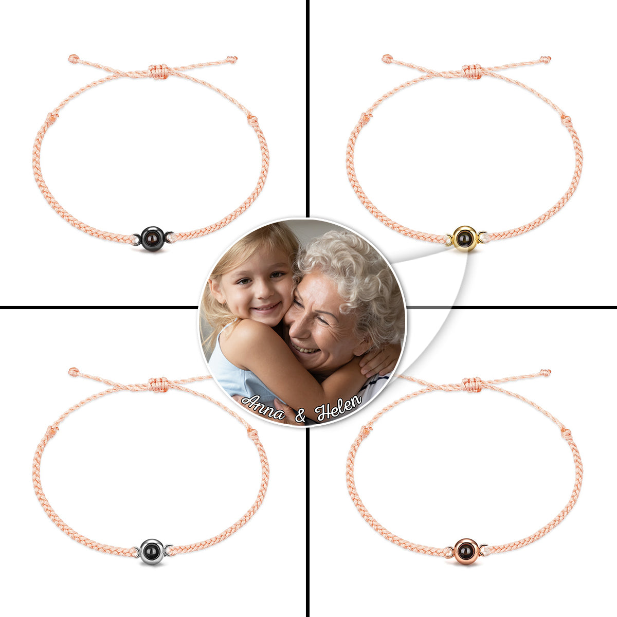 Meine Enkelkinder – Geschenk für Oma – Personalisiertes Projektionsarmband