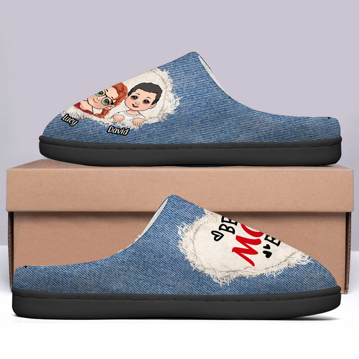 Beste Mama aller Zeiten – personalisierte Mutter-Hausschuhe